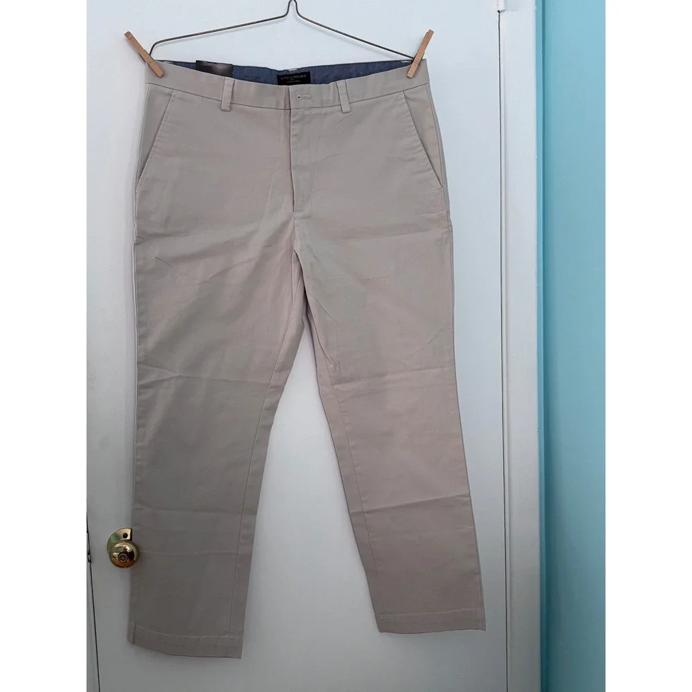 Banana Republic Aiden Slim Fit Stretch Chino Pants Mens 36x30 Khaki